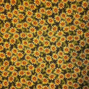 Challis & Roos for Fabric Traditions - Sunflower Cotton Fabric - 7/8 Yard